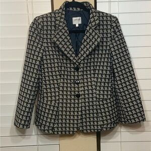 Armani Collezioni Monochrome Patterned Blazer